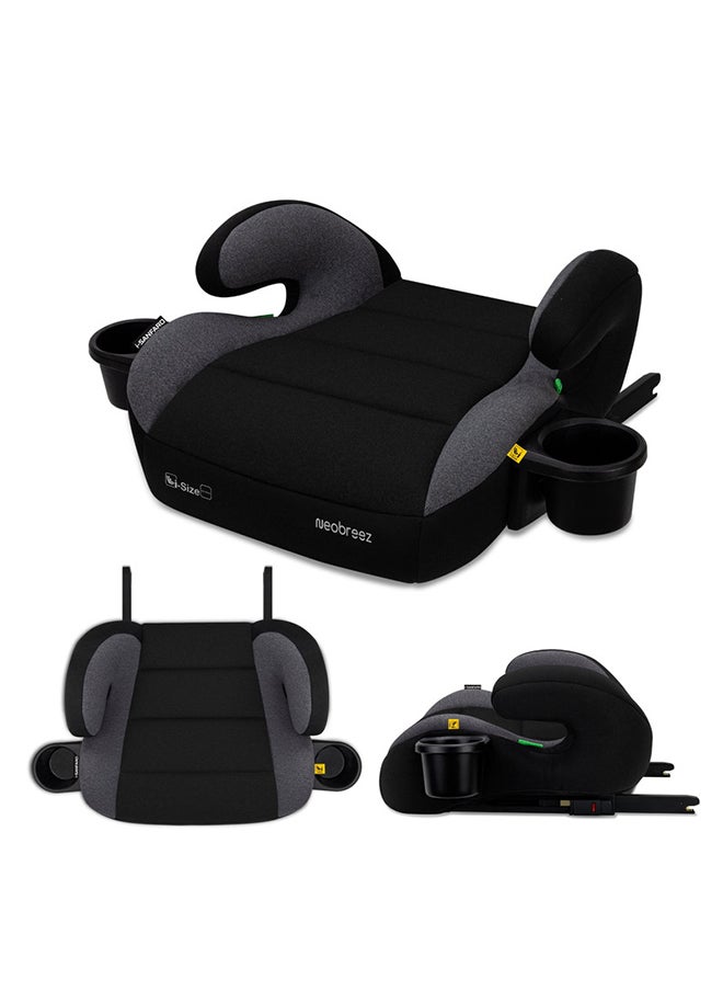 neobreez I-Sanfaro I-Size Isofix Backless Booster Car Seat, Double Padded Foam, Compact, Lightweight & Portable Kids Car Seat, Arm Rest Seat, 2 Cup Holder, Ecer129 (6-12Yrs, 125-150Cm, 22-36Kg, 2Yrs Warranty)  - Image 1