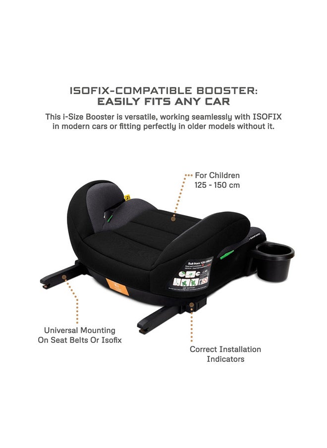 neobreez I-Sanfaro I-Size Isofix Backless Booster Car Seat, Double Padded Foam, Compact, Lightweight & Portable Kids Car Seat, Arm Rest Seat, 2 Cup Holder, Ecer129 (6-12Yrs, 125-150Cm, 22-36Kg, 2Yrs Warranty)  - Image 5
