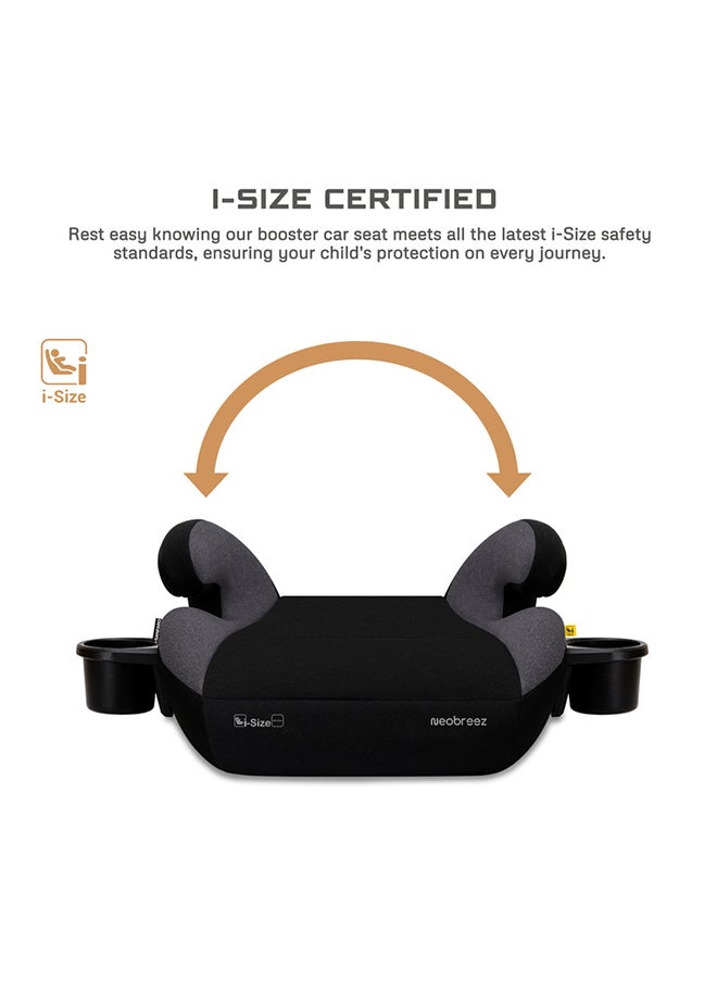 neobreez I-Sanfaro I-Size Isofix Backless Booster Car Seat, Double Padded Foam, Compact, Lightweight & Portable Kids Car Seat, Arm Rest Seat, 2 Cup Holder, Ecer129 (6-12Yrs, 125-150Cm, 22-36Kg, 2Yrs Warranty)  - Image 3