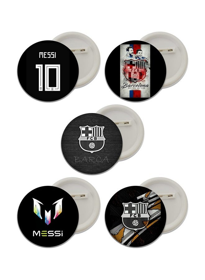 D2c d2c football button badges (messi | barcelona | fcb)- Multi color  - Image 1