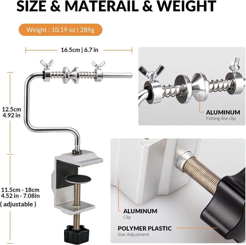 THKFISH Fishing Line Spooler Fishing Line Winder Spooler Fishing Accessories Adjustable Stable Portable Fishing Line Spooler/Fishing Line Remover - Image 3