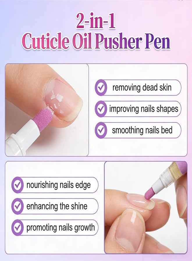 SAM SUGAR Cuticle Oil Pusher Pen Ceramic Cuticle Oil Cuticle Pusher 2 in 1 Nail Care pen for Dry Damaged Nails - Image 5