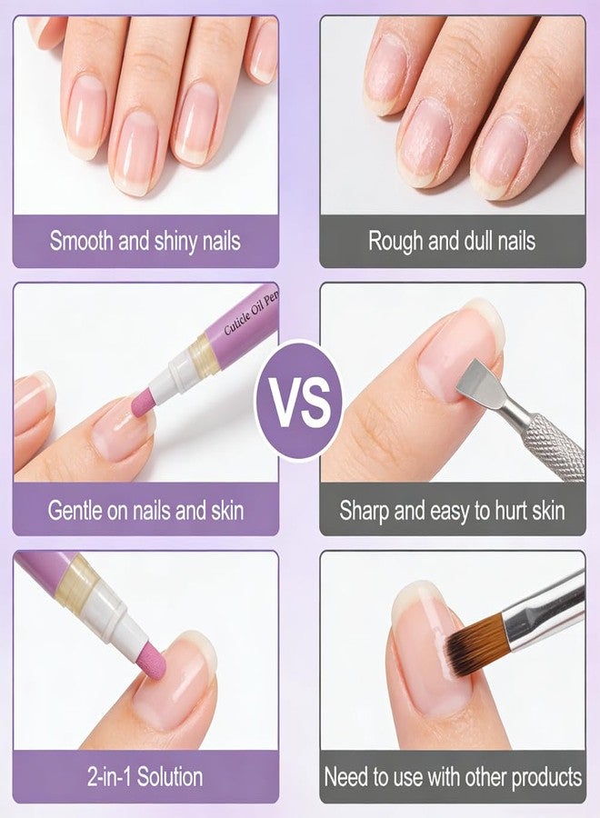 SAM SUGAR Cuticle Oil Pusher Pen Ceramic Cuticle Oil Cuticle Pusher 2 in 1 Nail Care pen for Dry Damaged Nails - Image 2