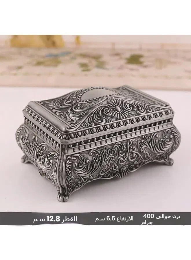 عام صندوق مجوهرات عالي الجودة على الطراز الأوروبي، صندوق مجوهرات معدني كلاسيكي، صندوق تخزين مجوهرات إبداعي. - Image 3