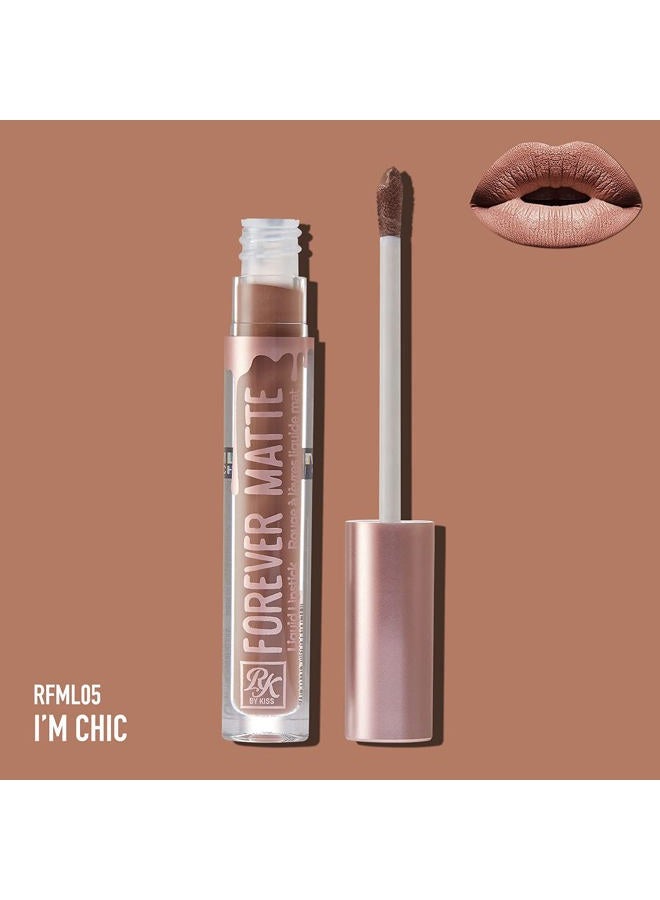 Ruby Kisses Forever Matte Liquid Lipstick - RFML05 (I'm Chic) - Image 3