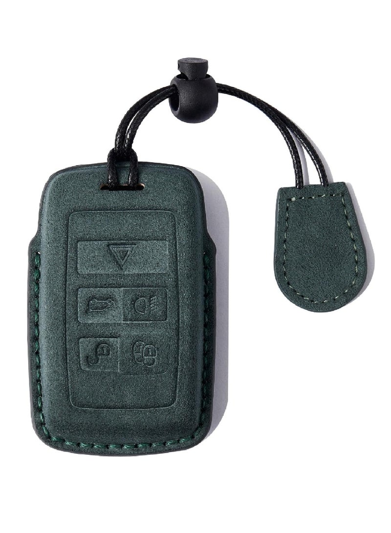 Key Fob Case Cover Compatible for Range Rover Evoque Velar Discovery LR4 Sport Dark green - Image 1