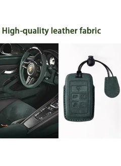 Generic Key Fob Case Cover Compatible for Range Rover Evoque Velar Discovery LR4 Sport Dark green  - Image 2