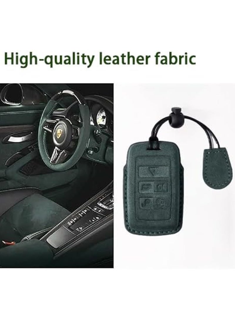 Key Fob Case Cover Compatible for Range Rover Evoque Velar Discovery LR4 Sport Dark green - Image 2