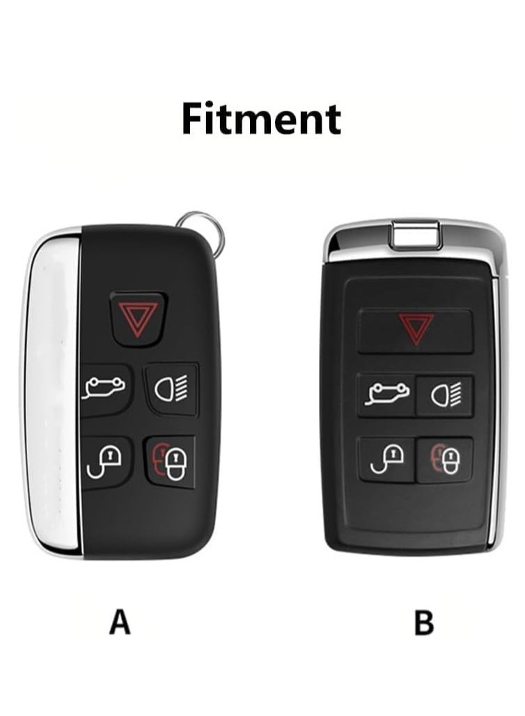 Key Fob Case Cover Compatible for Range Rover Evoque Velar Discovery LR4 Sport Dark green - Image 3