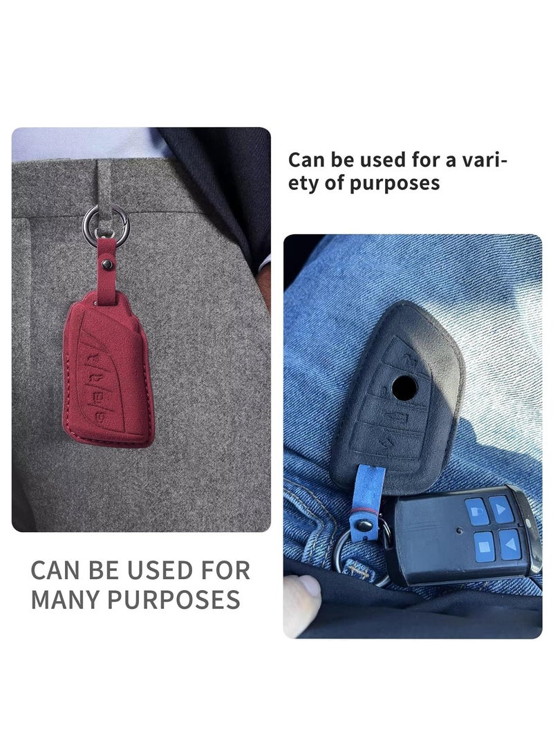 Key Fob Case Cover Compatible for Range Rover Evoque Velar Discovery LR4 Sport Dark green - Image 5