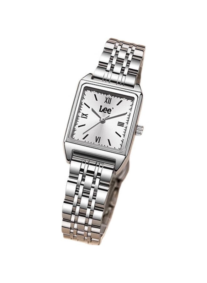 Lee Women'S Simple Belt Square Watch Fashion Multi-Function Quartz Waterproof Luminous Watch M485 Steel Strap - Image 2
