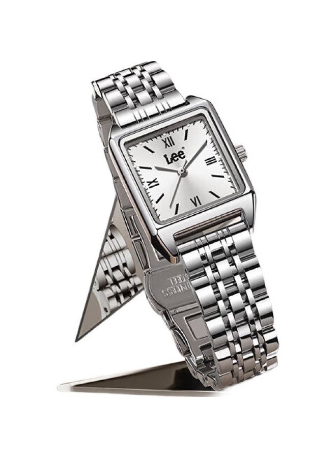 Lee Women'S Simple Belt Square Watch Fashion Multi-Function Quartz Waterproof Luminous Watch M485 Steel Strap - Image 1