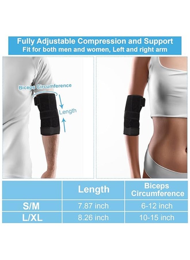 Elbow Brace for Tendonitis – Adjustable Elbow Immobilizer with Removable Metal Splints – Comfortable Support for Sleeping & Daily Use (L/XL) - Image 5