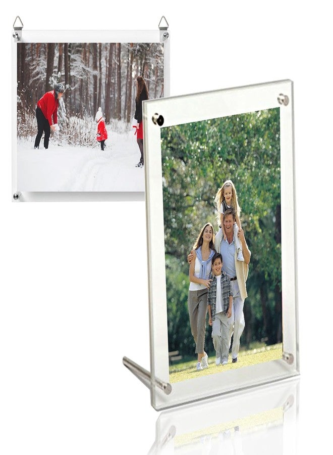 BFRed Acrylic Photo Frame 6X8 inch Brackets Or Hanging Picture Frames, File Certificate Photo Frame - Image 1