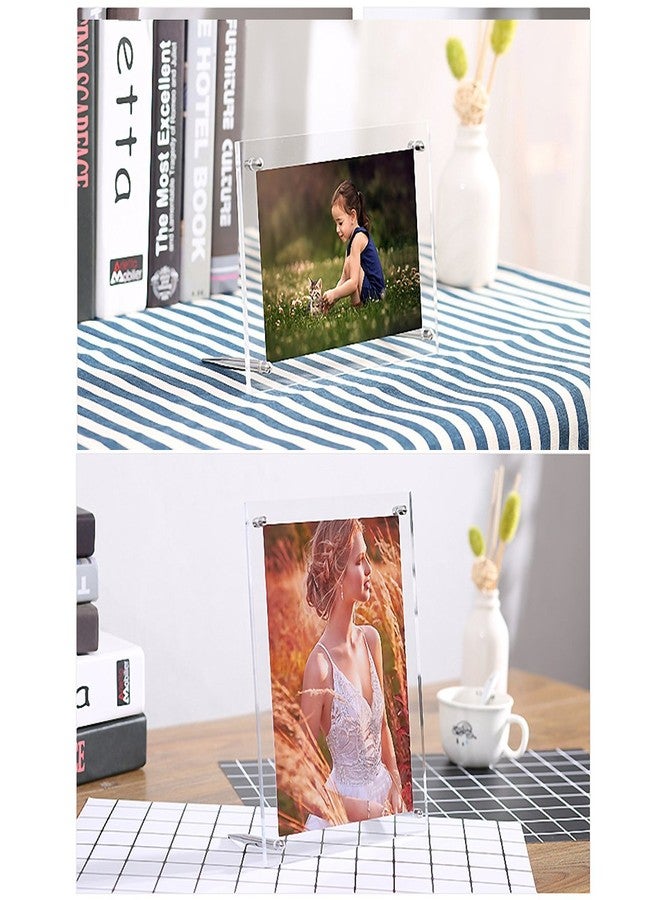 BFRed Acrylic Photo Frame 6X8 inch Brackets Or Hanging Picture Frames, File Certificate Photo Frame - Image 2