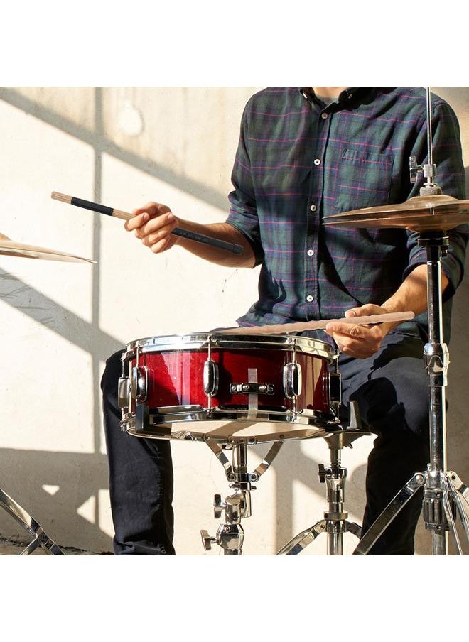 Thoraya W125 Drumsticks Maple Wood Drum Set Instrument Accessory with Drum Brush Black Bag  - Image 4