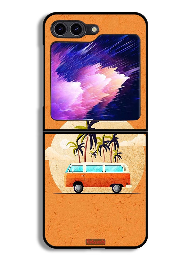 Tolwak Samsung Galaxy Z Flip6 Protective Case Cover Bus Art - Image 1
