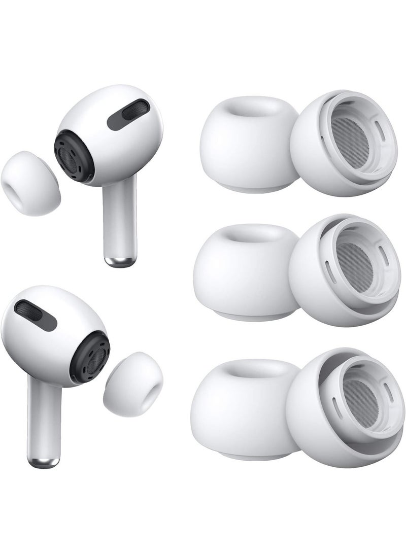 MJZ 3 Pairs Replacement Silicone Ear Buds Ear Tips for Airpods Pro and Airpods Pro 2 with Noise Reduction Hole, Silicone Ear Tips for Airpods Pro Fit in The Charging Case(S/M/L) - Image 1
