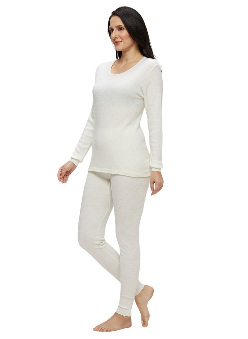 BYC WOMEN'S INNER FULL BODY THERMAL SET - IVORY - Image 2