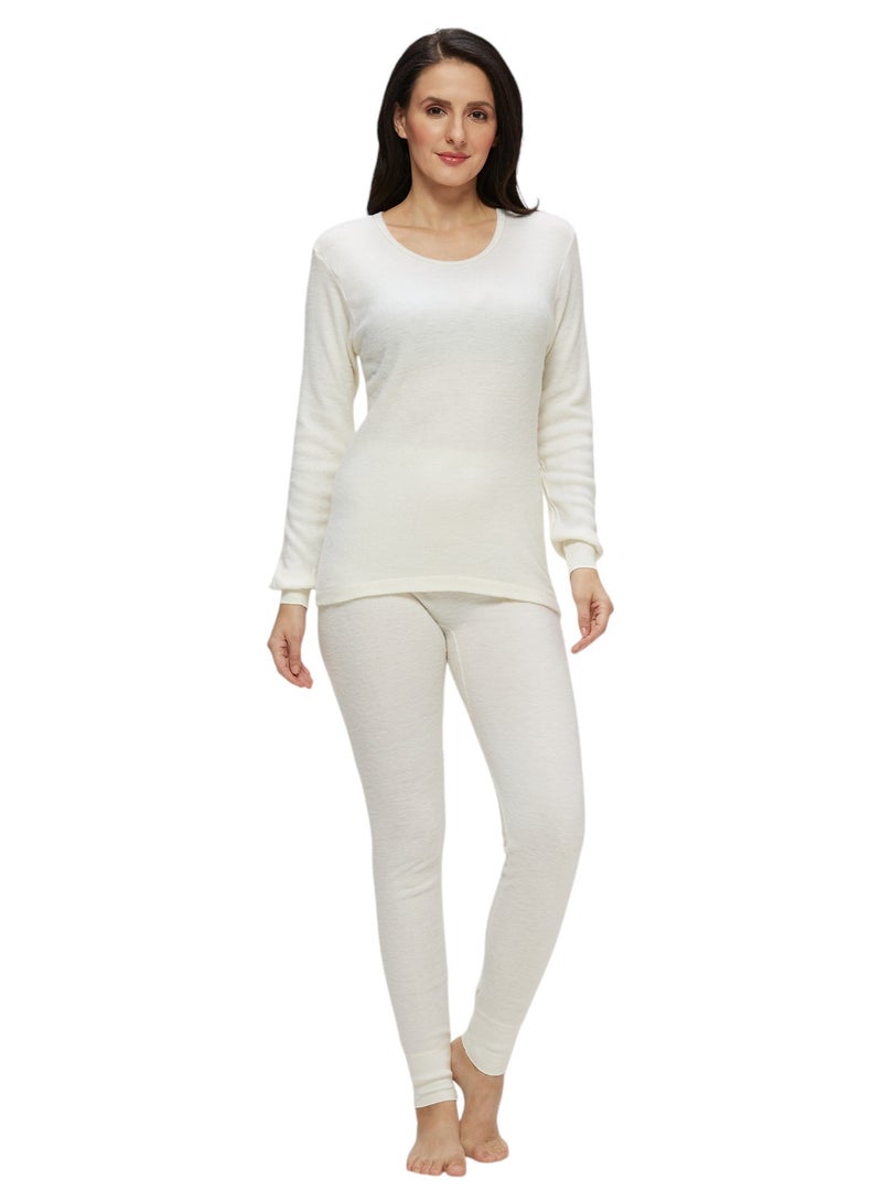 BYC WOMEN'S INNER FULL BODY THERMAL SET - IVORY - Image 1