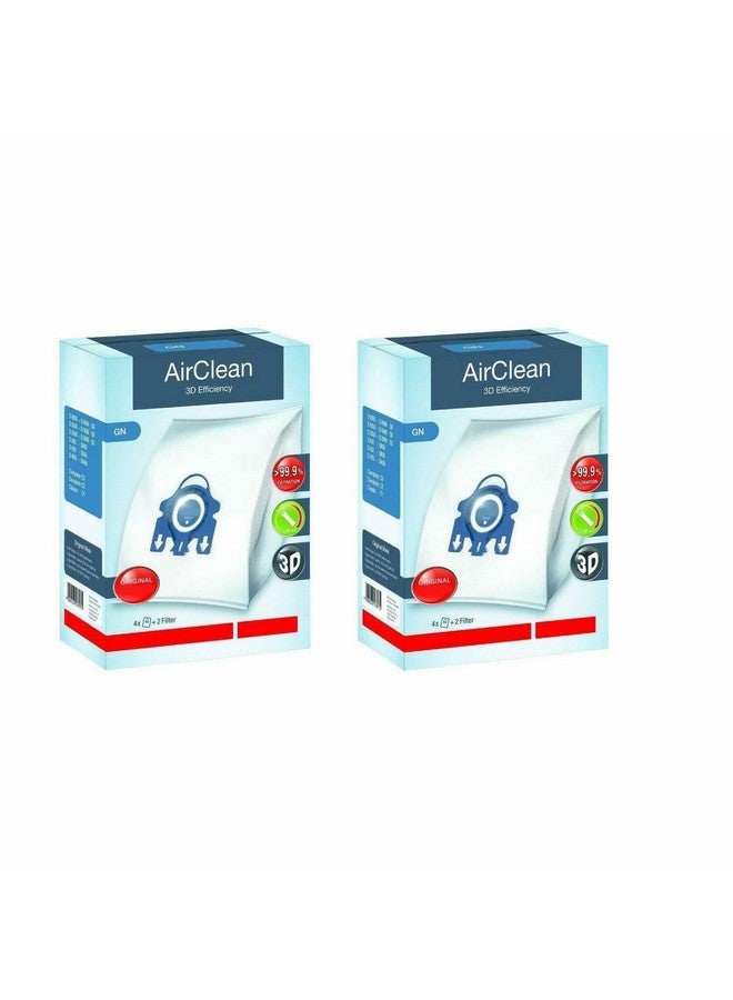 Miele Miele Original GN AirClean 3D Efficiency Vacuum Cleaner Bags for Miele Classic C1, Complete C2/C3, and S2/S5/S8 Vacuum Cleaners, Pack of 4 Dust Bags and 2 Filters - 10123210  - Image 1