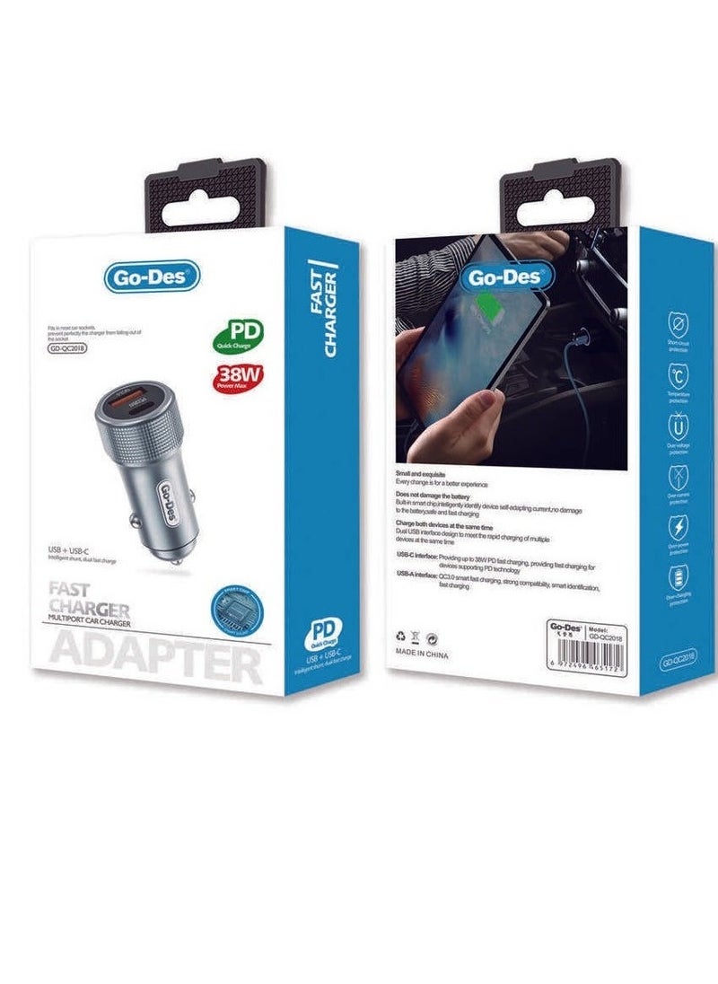 JAJEEK Car Charger – Fast Charging USB-A & USB-C Ports for iPhone, Android, and More - Image 4