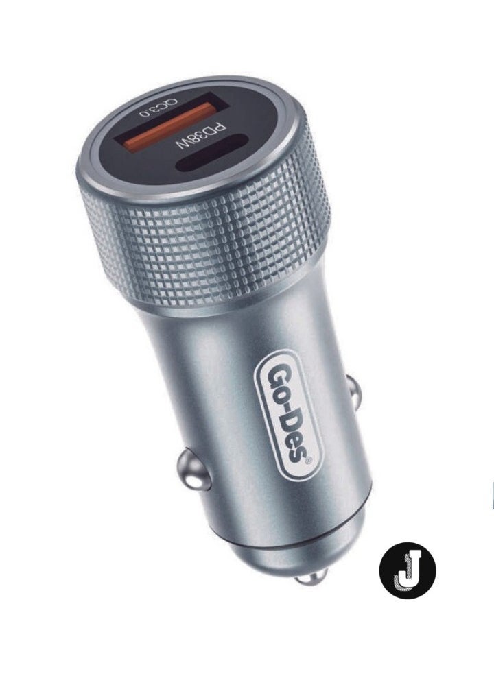 JAJEEK Car Charger – Fast Charging USB-A & USB-C Ports for iPhone, Android, and More - Image 3