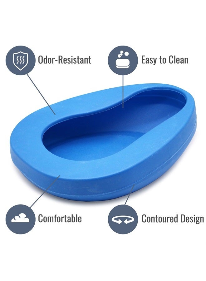 DMI وعاء سرير للبالغين البدينين بتصميم مضاد للتسرب أو الرش، مؤهل لـ FSA/HSA، أزرق - Image 2