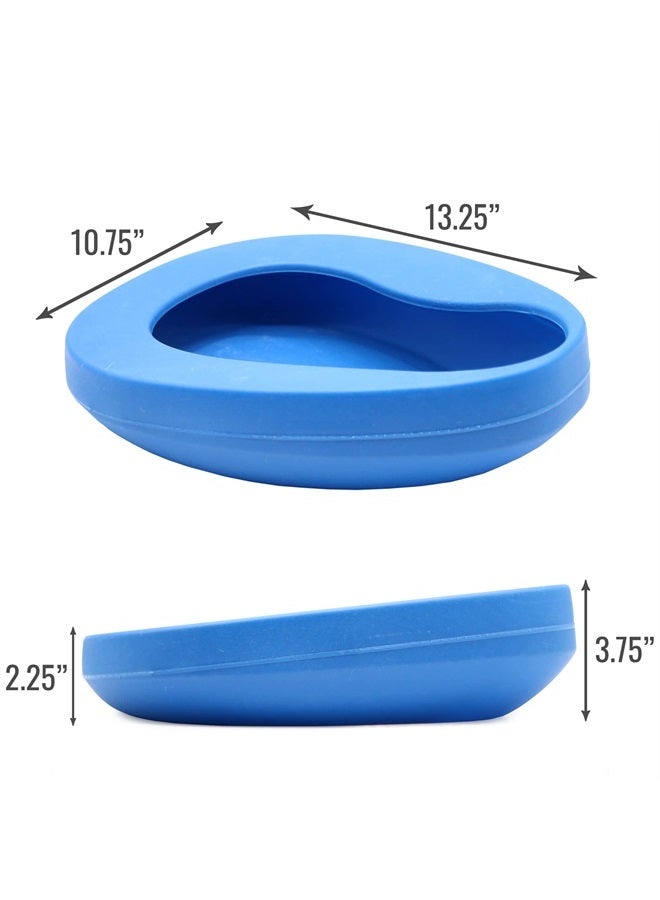 DMI وعاء سرير للبالغين البدينين بتصميم مضاد للتسرب أو الرش، مؤهل لـ FSA/HSA، أزرق - Image 3