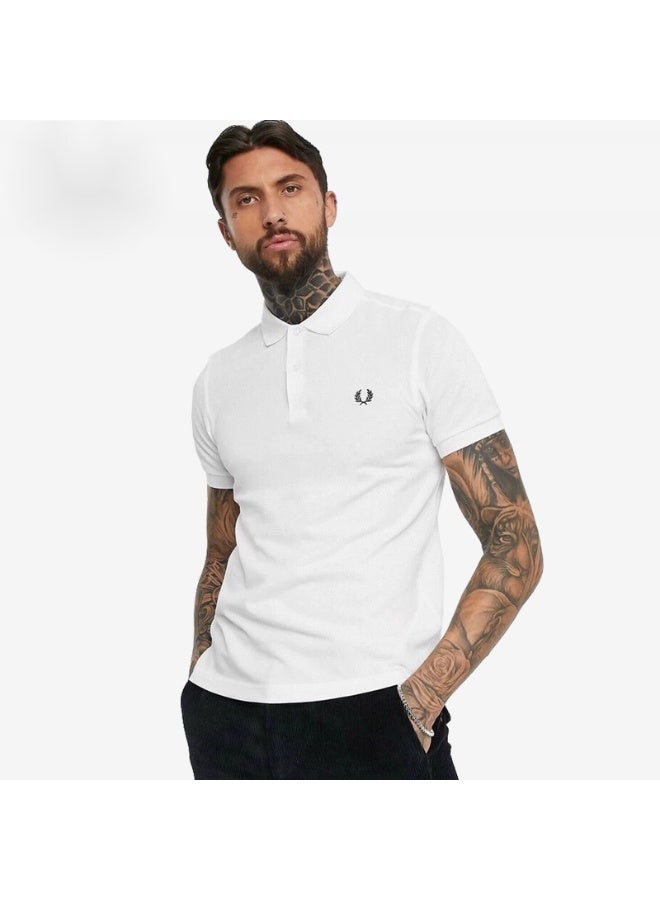 FRED PERRY POLO shirt, white with black label - Image 1