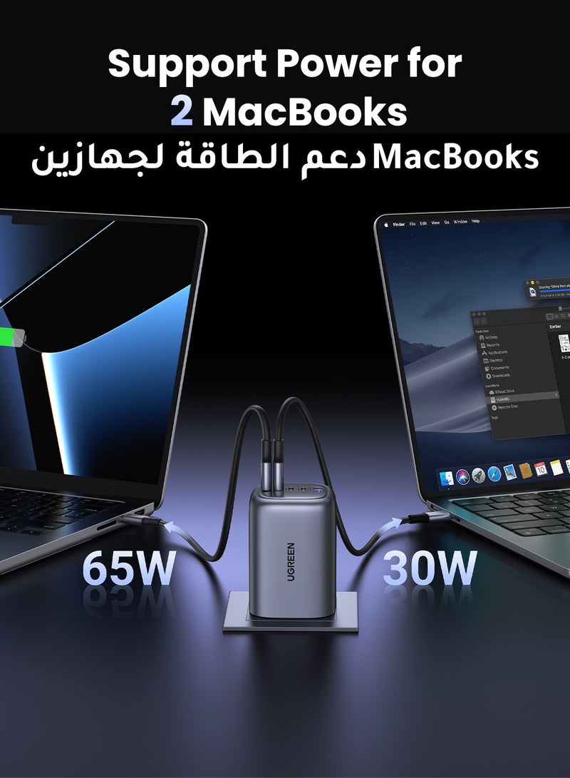 يو جرين شاحن Nexode 100W 4C1A  تايب سي، محول GaN يو إس بي سي للحائط، شريك سفر محمول، متوافق مع ماك بوك برو، ماك بوك إير، آيفون 17 و16 برو ماكس، جالاكسي S25 وS24 الترا، هواوي، شاومي، أوبو، فيفو، أونور، آيباد - Image 4