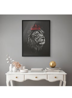 Art Decor Art Decor Framed Fine Art of Lion Portrait Street Artwork Animal Wall Art Print Wall Decor for Home Living Room Bedroom Office Studio and Gifting  - Image 2