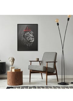 Art Decor Art Decor Framed Fine Art of Lion Portrait Street Artwork Animal Wall Art Print Wall Decor for Home Living Room Bedroom Office Studio and Gifting  - Image 3