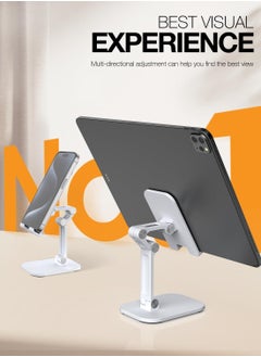 MIRFA Foldable Phone Stand With Adjustable Height and Angle for Desk (White)  - Image 5