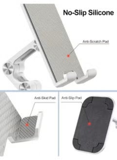 MIRFA Foldable Phone Stand With Adjustable Height and Angle for Desk (White)  - Image 3