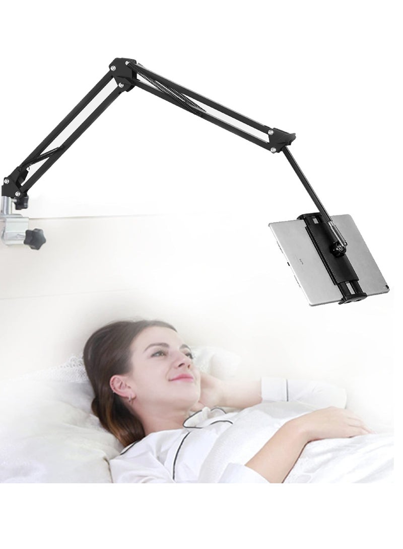 Captaintech Adjustable Multi-Angle Foldable Aluminum Alloy Holder for Tablets and Mobile Phones - Lazy Bracket for Bedside and Desktop Use. - Image 2