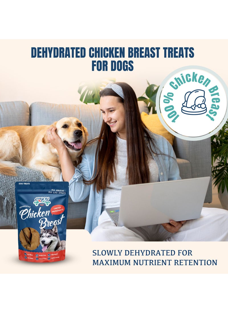 ENJOY - Dog Treats-Enjoy Dehydrated Chicken Breast Premium | Human-Grade, Natural Flavors | Organic Cane Sugar & Rosemary Extract | Perfect for All Life Stages | 115g - Image 1