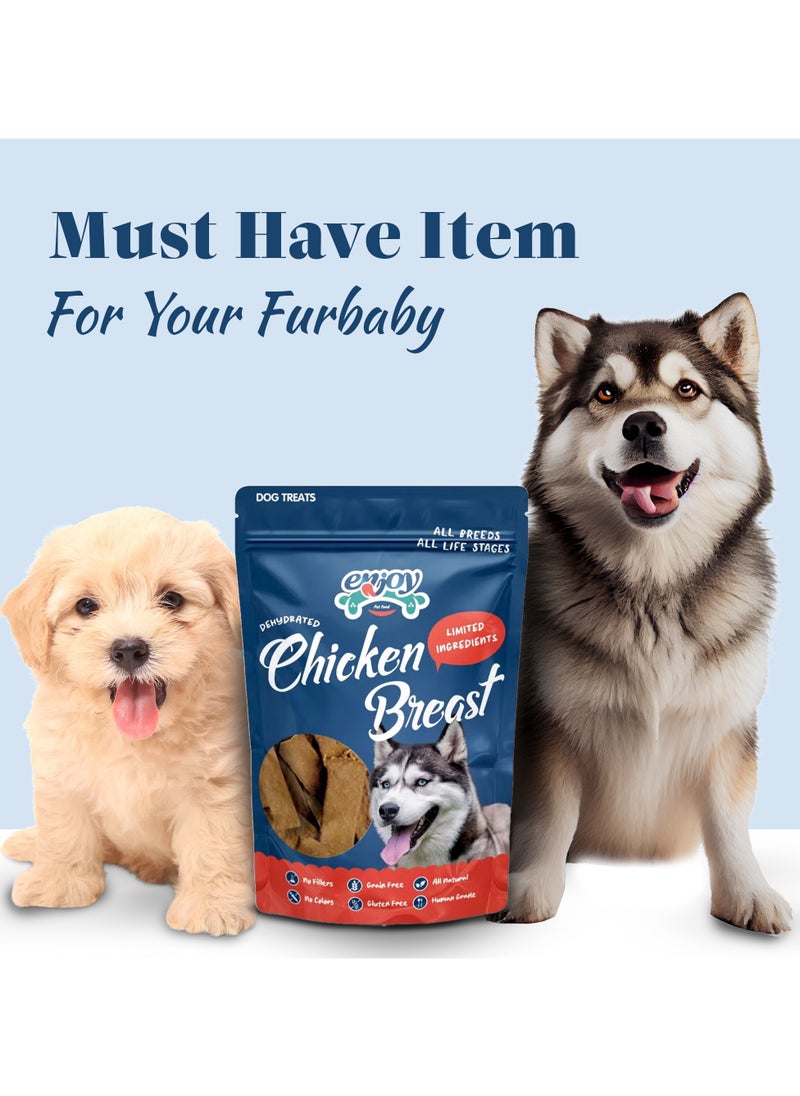 ENJOY - Dog Treats-Enjoy Dehydrated Chicken Breast Premium | Human-Grade, Natural Flavors | Organic Cane Sugar & Rosemary Extract | Perfect for All Life Stages | 115g - Image 1