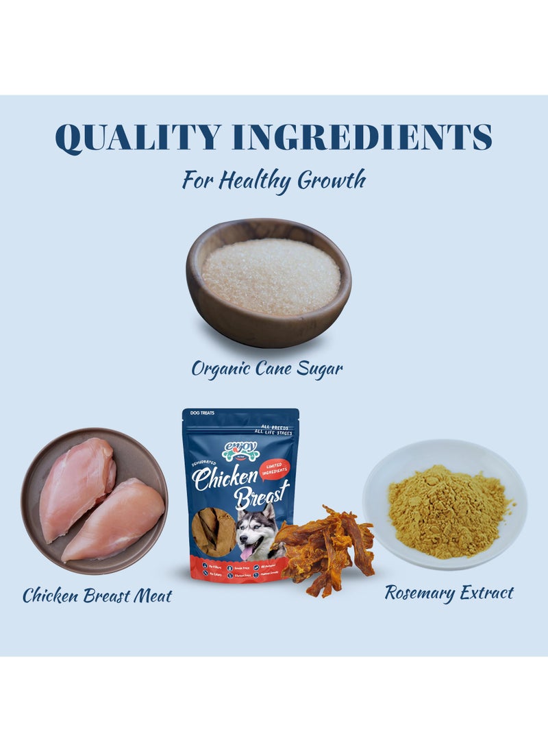 ENJOY - Dog Treats-Enjoy Dehydrated Chicken Breast Premium | Human-Grade, Natural Flavors | Organic Cane Sugar & Rosemary Extract | Perfect for All Life Stages | 115g - Image 1