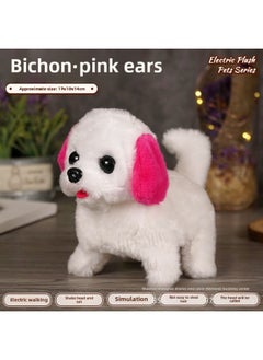 Generic Electronic Pet Toy Dog Cat Interactive Intelligent Robot Pets Smart Puppy Kitten Playmate Automatic Feeder-Color:Bichon (pink Ear)-Specifications:Naked  - Image 1
