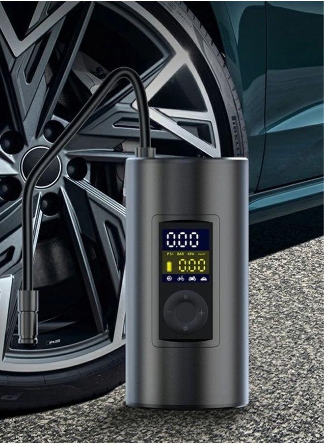 SMARTX Tire Inflator Portable Air Compressor, Cordless Electric Air Pump w/Digital Tire Pressure Gauge, Smart Air Pump for Car, Motorcycle, Bicycle and Ball with LED Light Auto Shut Off  - Image 3
