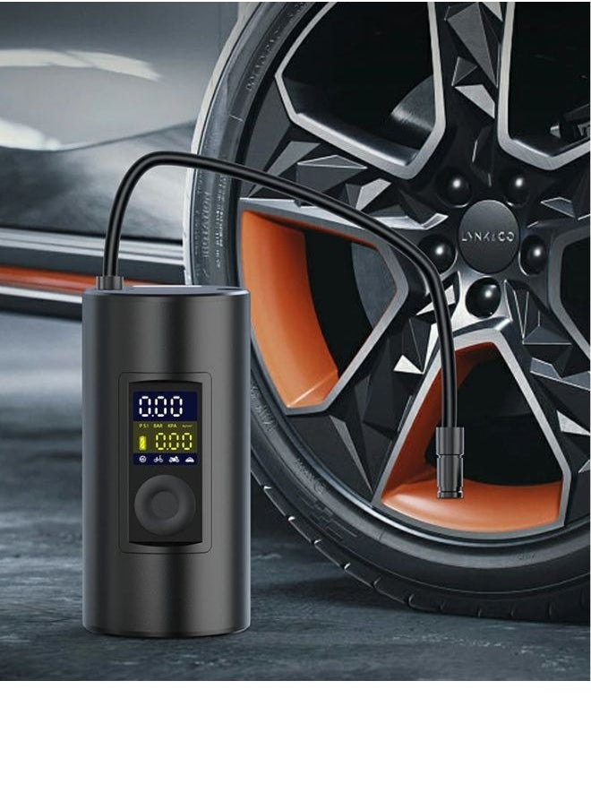 SMARTX Tire Inflator Portable Air Compressor, Cordless Electric Air Pump w/Digital Tire Pressure Gauge, Smart Air Pump for Car, Motorcycle, Bicycle and Ball with LED Light Auto Shut Off  - Image 4