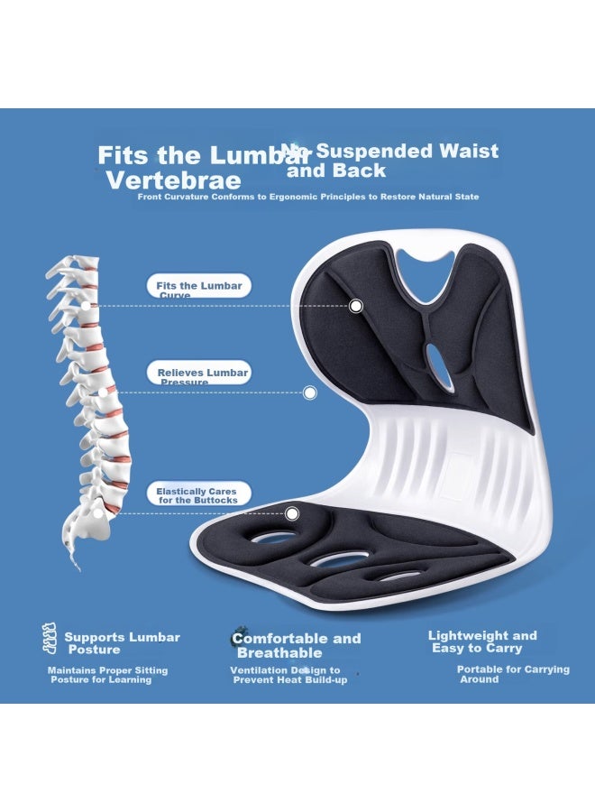 Kyolens Ergonomic Lumbar Support Cushion Backrest Lumbar Support Posture Corrector Anti-hump Back Seat Cushion For Prolonged Sitting - Image 2