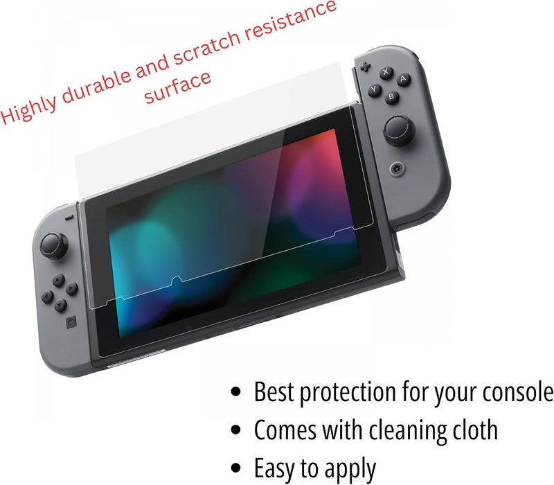 بيرانا حقيبة حمل متعددة الاستخدامات لـ Nintendo Switch / Switch OLED مع زجاج مقوى لـ Switch OLED - حقيبة صلبة واقية للسفر تتسع لـ 8 خراطيش ألعاب لحمل جهاز Nintendo Switch وملحقاته، أسود - Image 3