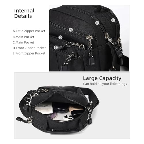 KL928 Men's Messenger Bag - Crossbody Shoulder Bags Travel Bag Man Purse Casual Sling Pack for Work Business(Small Version) - Image 5