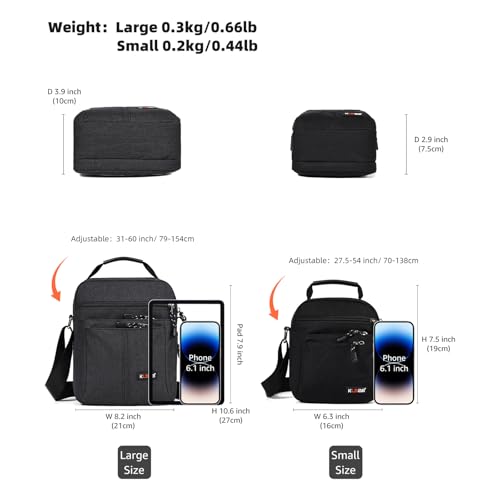 KL928 Men's Messenger Bag - Crossbody Shoulder Bags Travel Bag Man Purse Casual Sling Pack for Work Business(Small Version) - Image 2