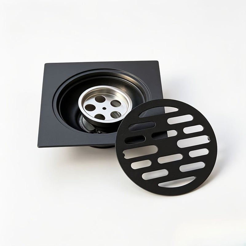 Matte Black Square Single Use Sealed Style Drain Core Full Set Separate Packaging Box - Image 5