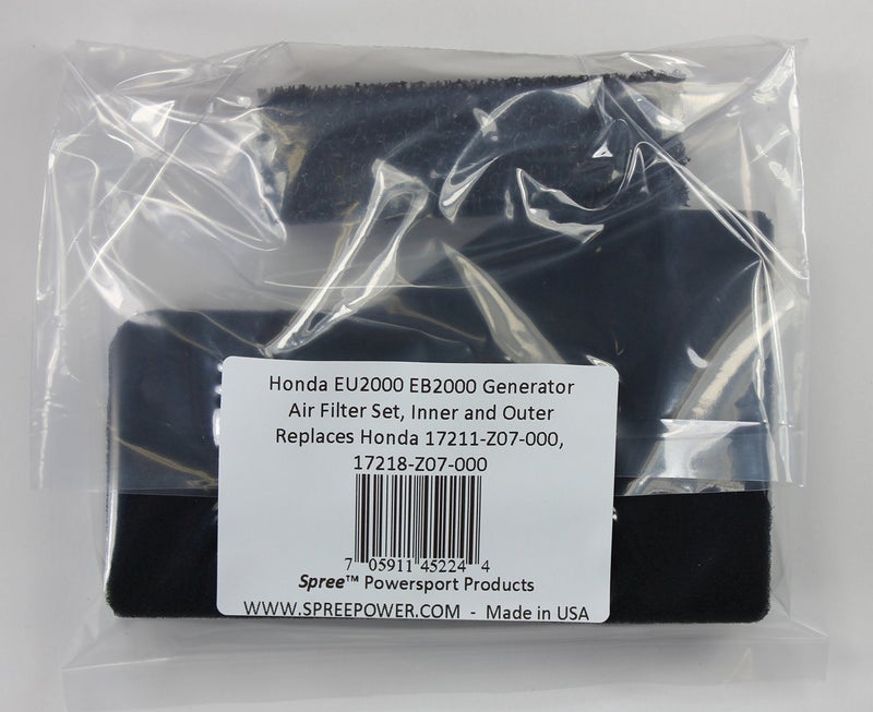 Spree مجموعة فلاتر هواء متوافقة/بديلة لمولد هوندا EU2000 EU2000i EB2000 EB2000i - Image 2