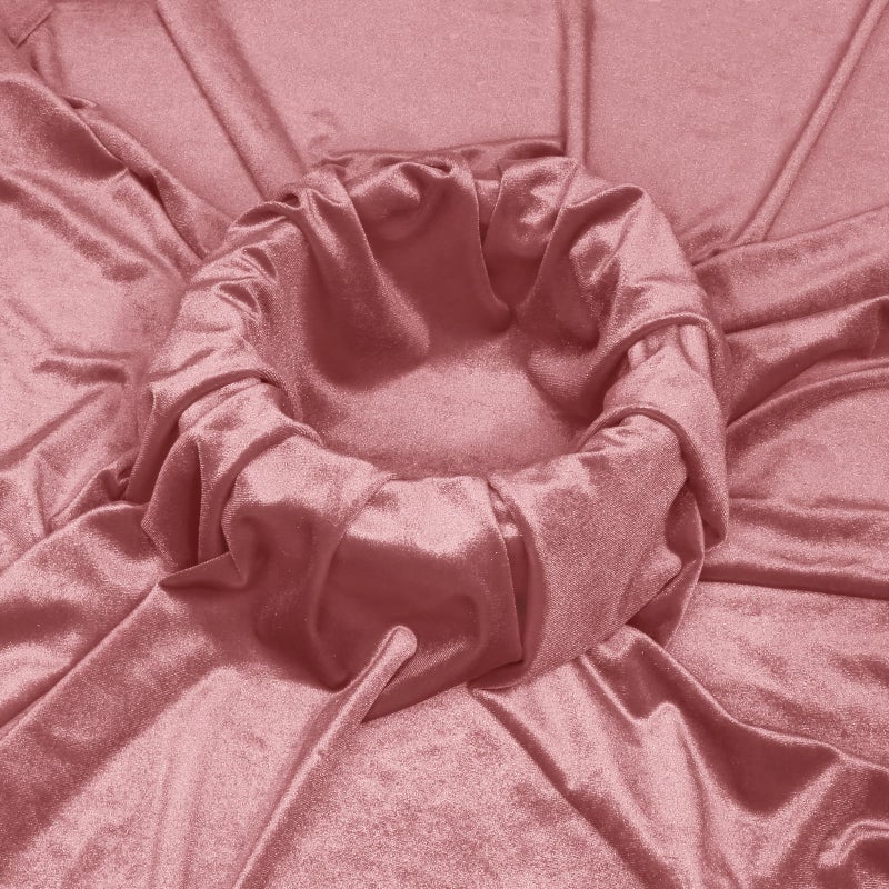 KKJIAF Dusty Rose Stretch Velvet Fabric 60 Inch Wide, 5 Yard Soft Stretchy Fabric for Sewing Clothes, Apparel, Costume, Crafts - 90% Polyester 10% Spandex - Image 2