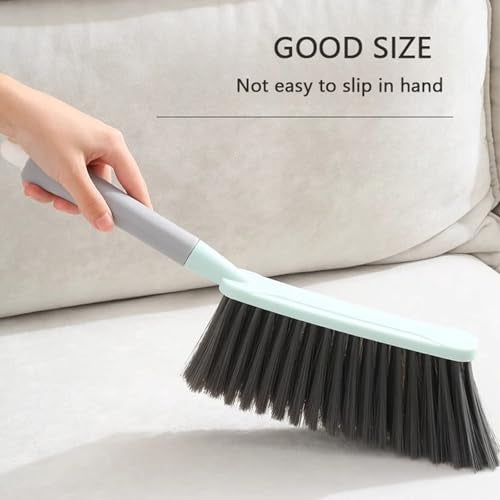 KIPSOME Hand Broom with Long Handle, Soft Bristle Cleaning Brush, Multi-Purpose Duster for Bed, Car, Sofa, Furniture, Clothes, Carpet (Blue) - Image 5